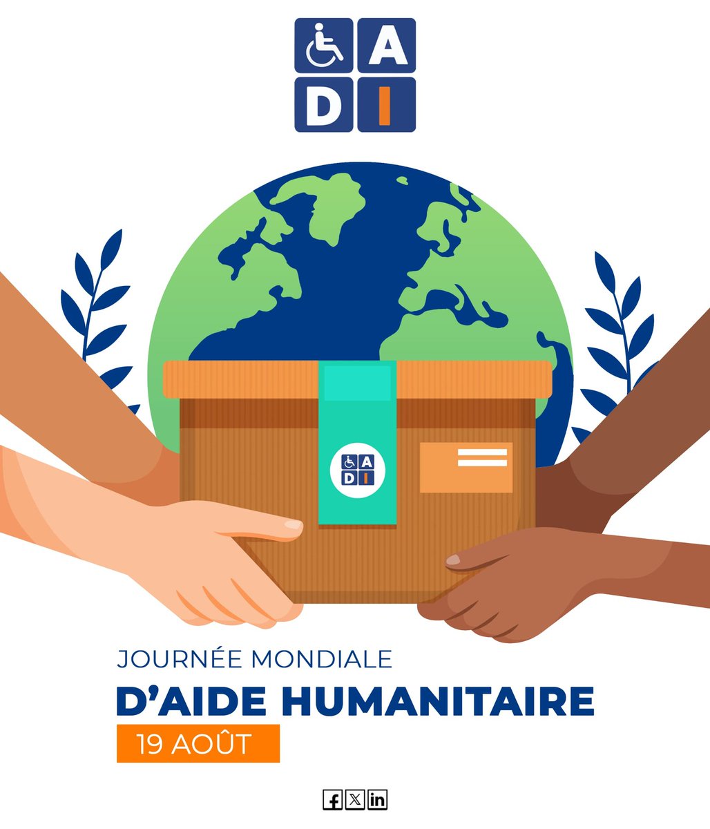 AdiContact's tweet photo. En cette Journée mondiale de l’aide humanitaire, #ADI rappelle que l’humanitaire n’a de sens que s’il est inclusif.
#JournéeHumanitaire #Inclusion #Accessibilité https://t.co/XZ9SGpHdZu