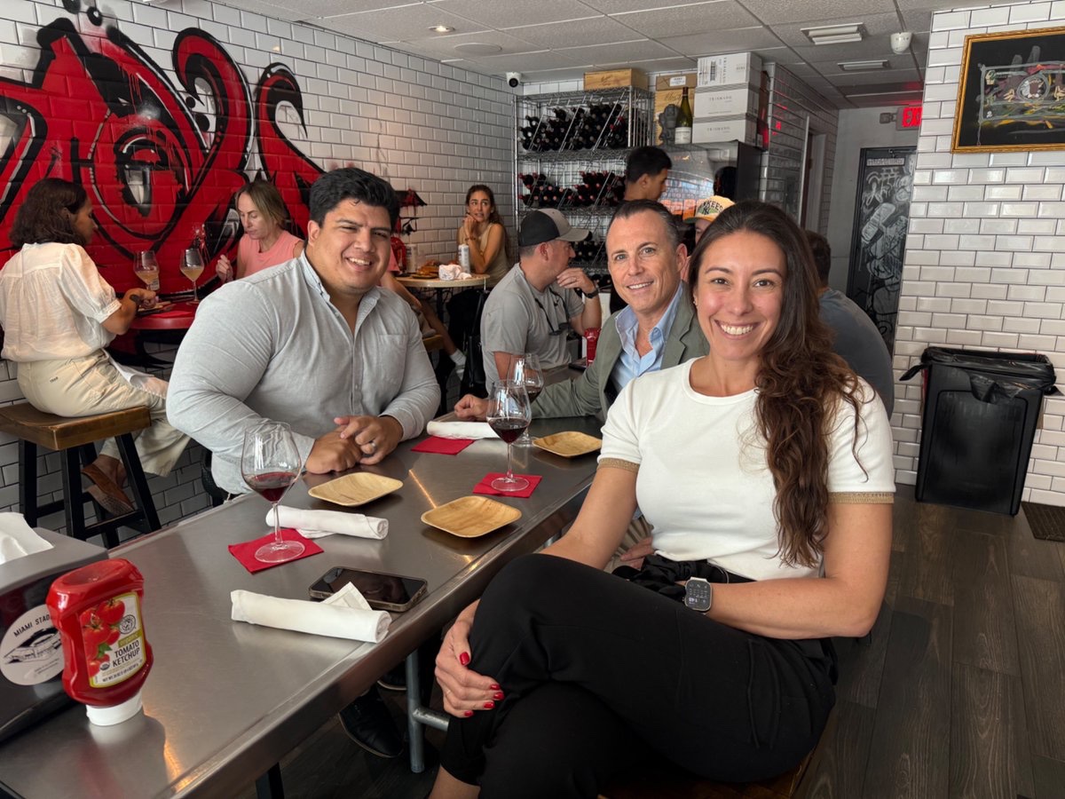 LawPerkins's tweet photo. Nothing like an impromptu celebration lunch for the best personal injury law firm employees in town, Karla and Johnathon, on their 5th and 7th year anniversaries! Shout out to @shadowwagyu -the A5 Parmesan rigatoni and short rib were on point! The wine wasn't too shabby either!

#ShadowWagyu
#TeamSpirit #Anniversary #Foodie
#CruiseShipInjuryLawyers #miamipersonalinjurylawyers #lawyersyoucantrust