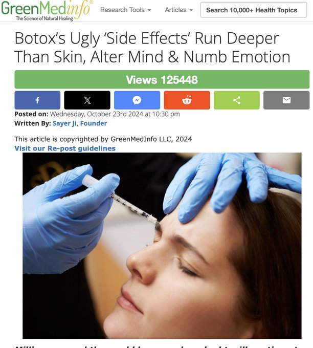 PatientCV's tweet photo. #Botox injections have a dark side: don't only deaden facial nerves and muscles; may also alter human cognition, emotion, and possibly empathy as well.
#rewiringthebrain #sideeffects #informedconsent
https://t.co/V2KOhgwt5B https://t.co/v66FfA05o8