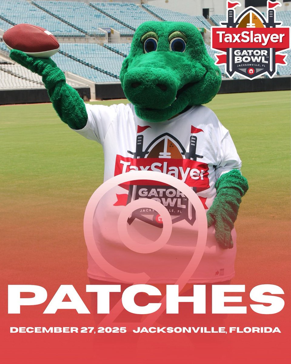 BowlSeason's tweet image. 9 days to go and Patches is choppin’ into every game-day tradition. 🐊 What’s your favorite? Sound off in the comments!

#9Days #BowlSeason #Countdowntoweek1 #collegefootball