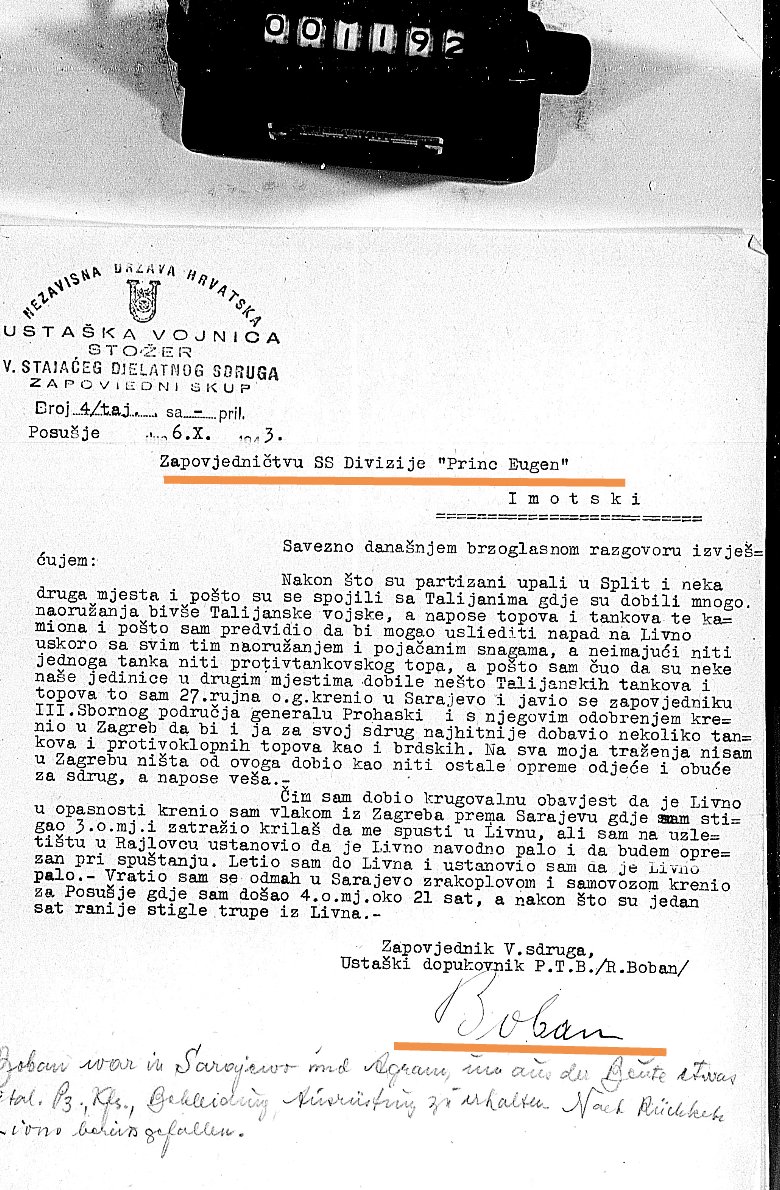 Ma, jašta! 😂😂
Ovdje paradni primjer ndh-intelektualaca.
Uživajte u riječima  ustaškog dopukovnika 
Rafaela Bobana... 😁

Kad im je ovo ta "inteligencija", možemo zamisliti kakvi su bili obični vojnici.. 😬
