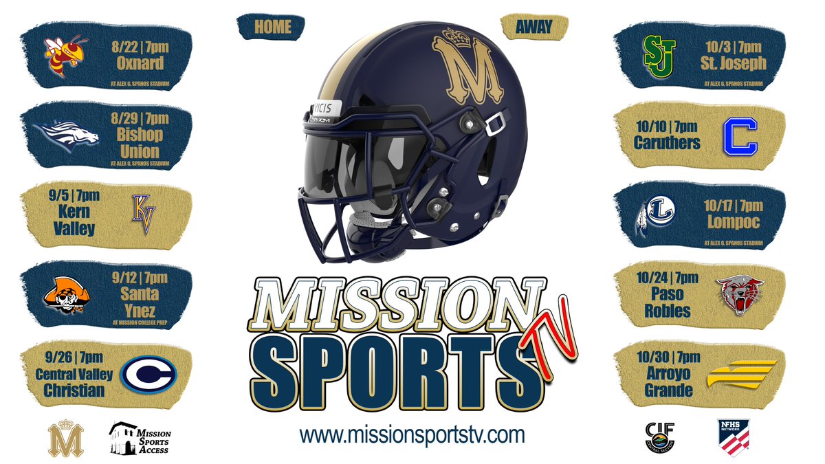 Welcome to the new live streaming home of Mission College Prep Athletics (<a href="/MCP_Athletics/">MCP_Athletics</a>) on MissionSportsTV (<a href="/missionsportstv/">Mission Sports TV</a>).

#MissionSportsTV accepts the baton from #PSNtv, continuing to stream <a href="/MCPFootball/">Mission Prep Football</a>, <a href="/mcpmenshoops/">mcpmensbasketball</a> and <a href="/MPXmasClassic/">Mission Prep Christmas Classic</a>, while adding women's volleyball