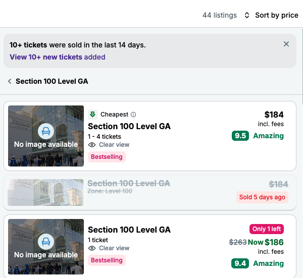 TimMass's tweet photo. Hey @StubHub @TeamStubHub Make this make sense. If you are advertising the cheapest tickets in my section as $184, why would I need to lower my tickets from $180 to $147 in order to be "Recommended" and be "The cheapest option"? https://t.co/QaZuyse9SH