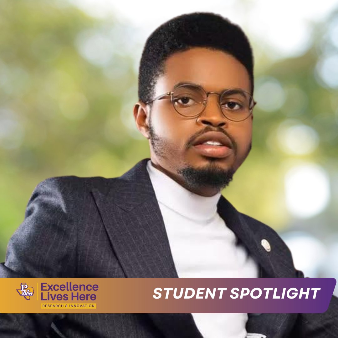 STUDENT SPOTLIGHT:

Meet Salvation I. Atalor, an outstanding RISE student whose dedication and hard work are making waves in research at Prairie View A&amp;M University!

Read more here:
pvamu.edu/research/post/…

#PVAMU #PVAMUResearch #PVAMUFacultyRISEProgram #R2