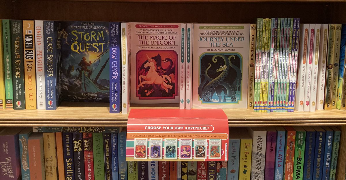 jonathangreen's tweet photo. It was great to see a copy of MAGIC REALMS in @ToppingsBath today, along with a whole shelf of gamebooks! I also bought a book to add to my reference library. #MagicRealms #gamebooks #ToppingsBath #MatthewRice https://t.co/YQqmKzeBVc