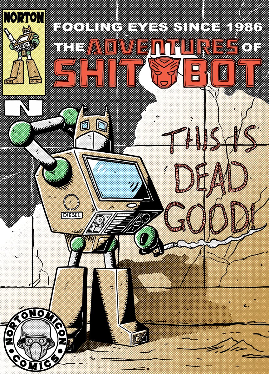 Nortonomicon's tweet photo. Here is the full mini comic I drew to accompany a 3D print of Shitbot, the unofficial mascot of the UK Transformers forum TFW2005.
3D Print and comic written by Shins of the Wreckers.
#transformers #tfw2005 #comic #indiecomics https://t.co/gmMGPtIBLJ