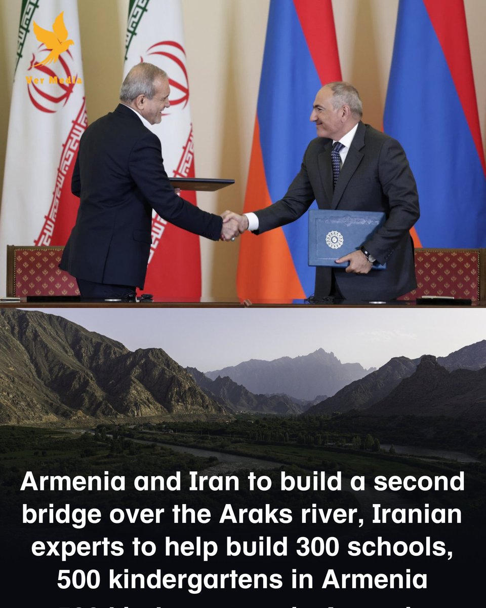 Despite the lies spread by anti-Armenian propaganda pages, relations between Iran and Armenia have never been better and new heights are being reached. New, massive construction projects have been agreed upon that will transform the South Caucasus. ⬇️