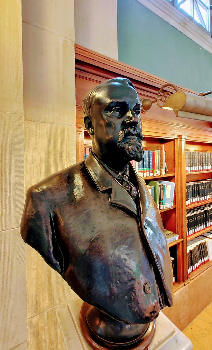 TheBostonIrish's tweet image. Welcome back, we missed you!  Statue of colonial artist John S. Copley is back at refurbished #CopleySquare, albeit in the opposite direction. And the bust of #Bostonmayor Hugh O'Brien is back at @BPL Bates Room, after being out of public view since 2008.  Both are part of