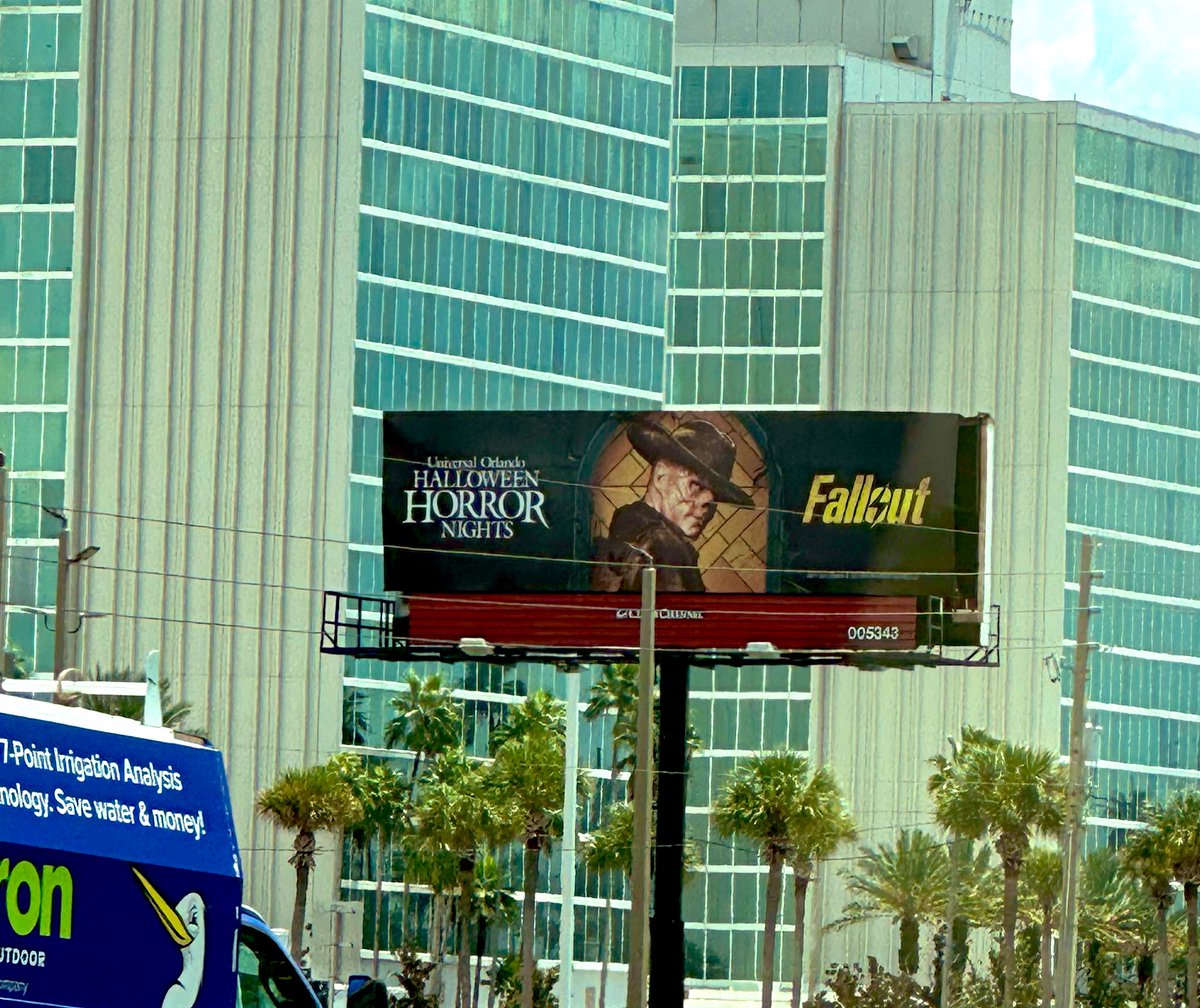 Freaks_HHN's tweet photo. Spotted our first HHN billboard for this year. Who’s ready for Fallout? #HHN34 @HorrorNightsORL https://t.co/Y90yoxWw5E