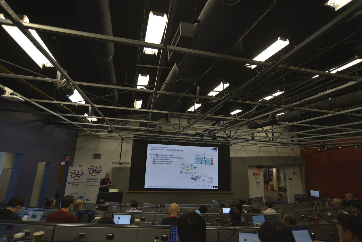 mvapich's tweet photo. How do we make Quantum Computing a true HPC accelerator? Professor Martin Schulz at @TUM_muenchen, presents the Munich Quantum Software Stack—a key project from @MunichQuantum—as the bridge between QC systems and HPC workflows.
#MUG25 #Quantum #HPC #MQV #SoftwareStack https://t.co/4N8nf1UgMi