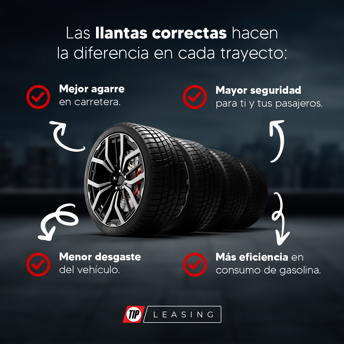 TIPMexico's tweet image. 🔧🚗 ¿Sabías que las llantas adecuadas no solo mejoran el rendimiento, sino también la seguridad de tu viaje? 🕵️‍♂️✨ #TIPMéxico #TIPLeasing