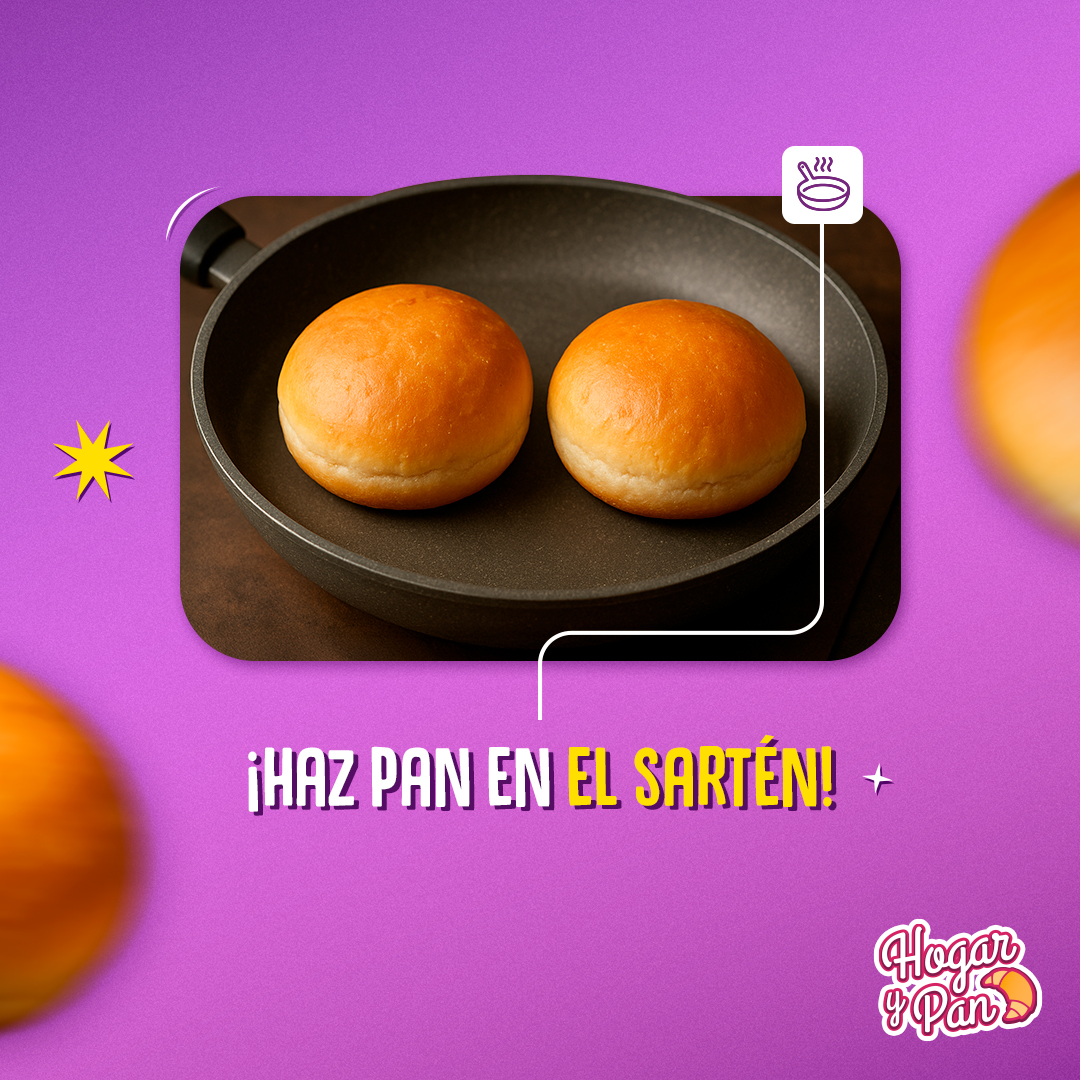 Sabemos que amas el pan casero, pero a veces no tienes ganas de prender el horno, te compartimos una receta de pan en sartén para que la disfrutes con quien quieras. hogarypan.com/haz-pan-rapido… 😍✨