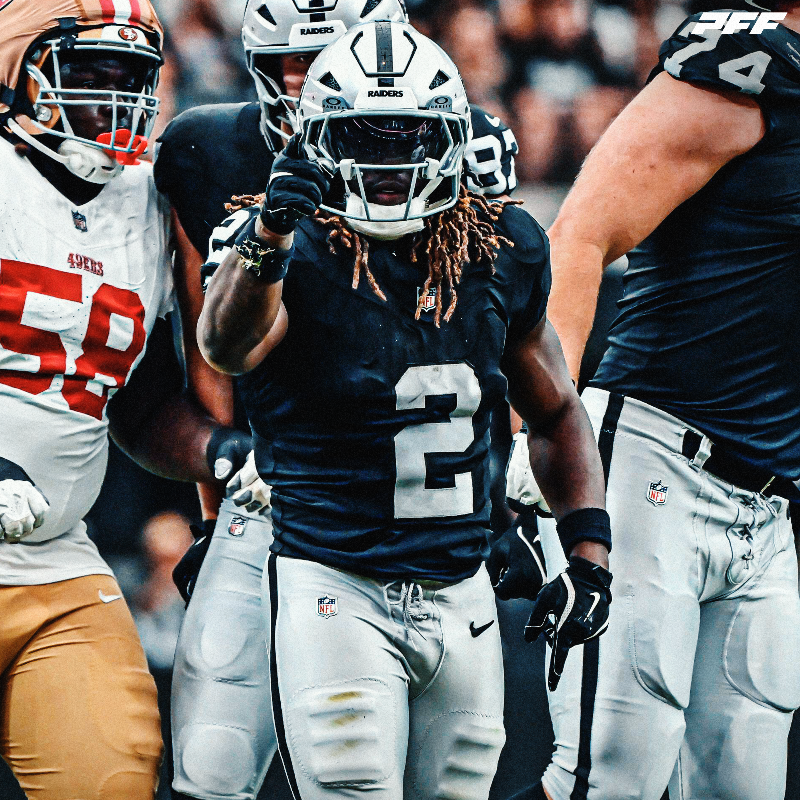 PFF's tweet photo. Ashton Jeanty is projected to finish as the Fantasy RB5 this season 📈

Get your edge by using the PFF Player Projections tool and dominate the competition  💪

View them here ⬇️