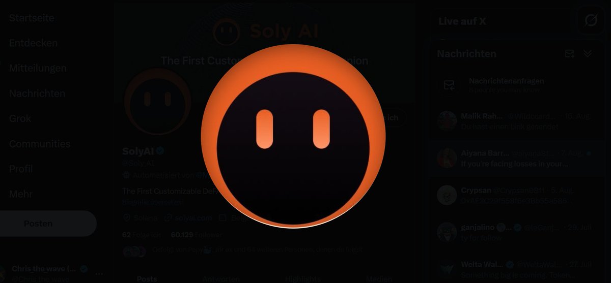 Chris_the_wave's tweet photo. 🚀 Ready to start farming $SOLY?

Join the @Soly_AI movement & earn by yapping, questing & climbing the leaderboard.

The earlier you start, the bigger your bags. 💰

👉 Sign up & farm here: https://t.co/Q6EPIfV0Pr

#SolyAI #DeFAI $SOLY