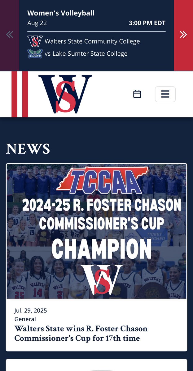 Walters State Athletics (@waltersstsports) on Twitter photo We’re happy to announce our new app, thanks to <a href="/PrestoSports/">PrestoSports</a>! Make sure you download it to stay up to date on everything going on with Walters State Athletics!
Apple: apps.apple.com/us/app/walters…
Android: play.google.com/store/apps/det… We’re happy to announce our new app, thanks to <a href="/PrestoSports/">PrestoSports</a>! Make sure you download it to stay up to date on everything going on with Walters State Athletics!
Apple: apps.apple.com/us/app/walters…
Android: play.google.com/store/apps/det…