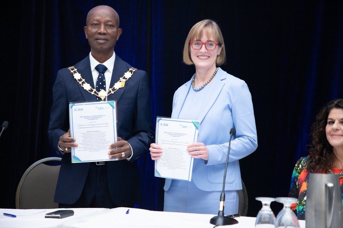 ICAN x CPA Canada — MOU officially signed! 🤝🇳🇬🇨🇦

This means ICAN members can go straight to the final stage of the CPA Canada exams 🎓🔥

A big win for global mobility and international recognition of the profession 🌍💪🏾