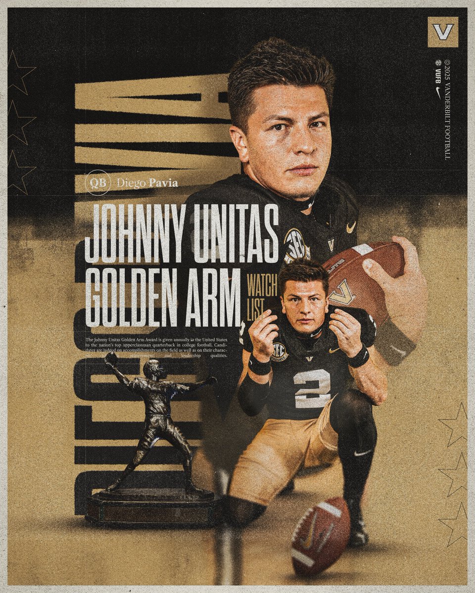 Johnny Unitas Golden Arm Watch List

⚓️ Diego Pavia