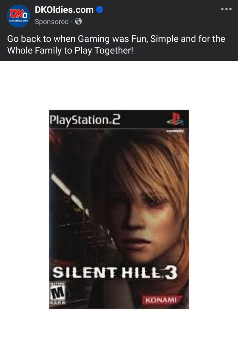 Ah yes. My favorite family friendly game. Silent Hill 3.