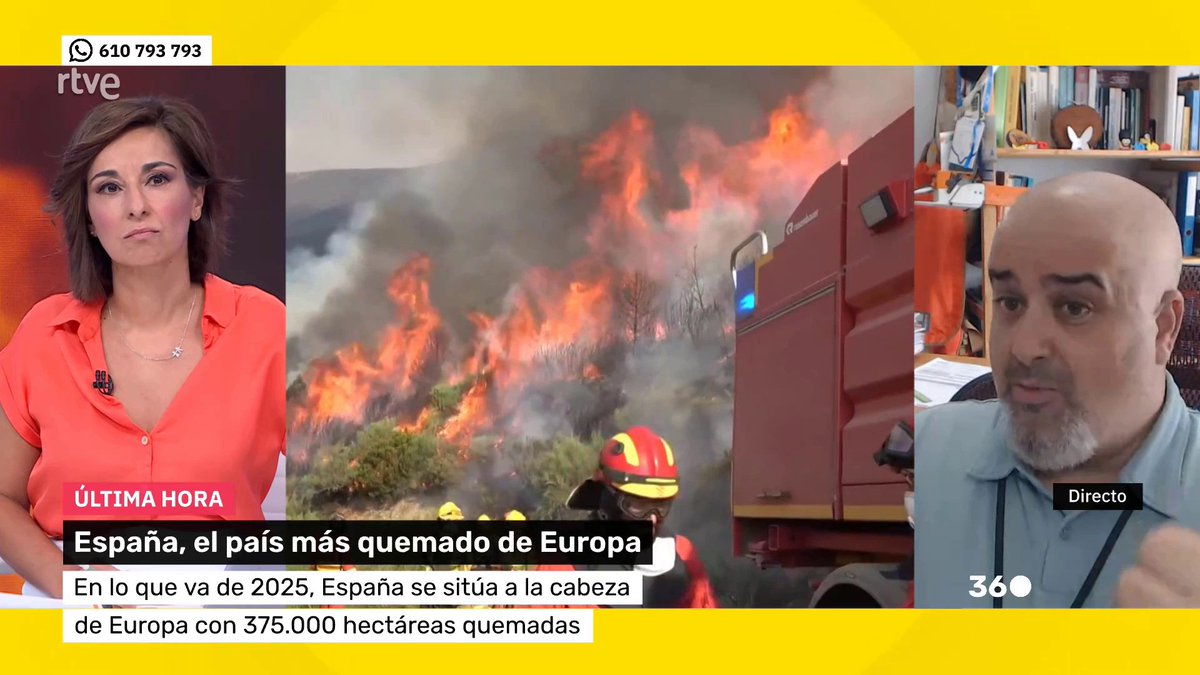 Entrevista de esta mañana en <a href="/rtve/">RTVE</a> <a href="/MananerosTVE/">Mañaneros 360</a> a propósito de los #IIFF #IncendiosForestales y sus derivadas de #GestiónForestal y #ProtecciónCivil 

Necesitamos un pacto de estado y una inversión histórica en gestión del territorio acorde al reto...

youtube.com/watch?v=35UYEx…