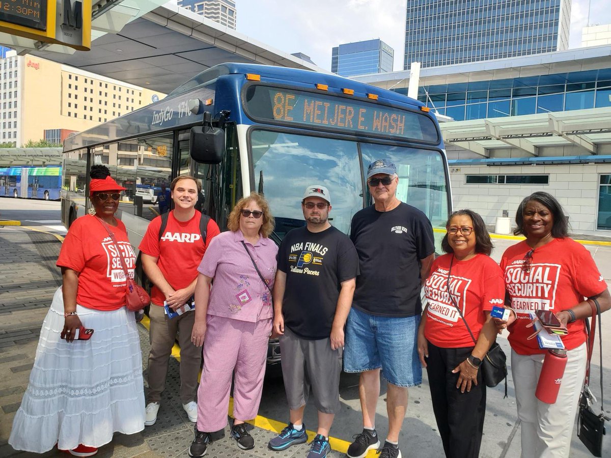 AARP Indiana members and volunteers participated in a Travel Training to feel confident aging in place! Folks who did not have their Half-Fare cards were able to get them while the rest of the group toured the CTC! We ended our trip at @AshandElmCider!