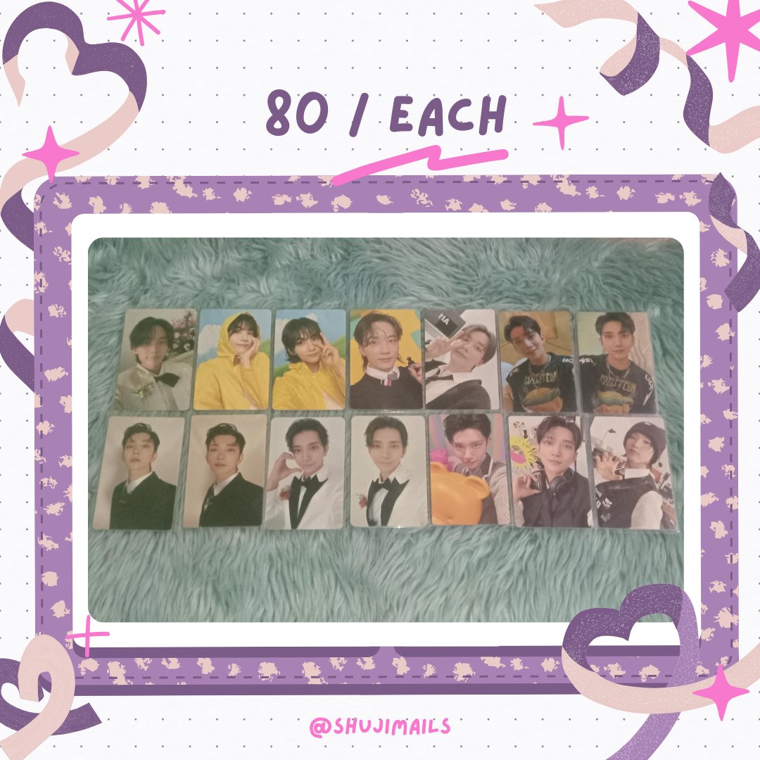 shujimails's tweet photo. ꒰ #shujibentables 🛒 ꒱    

꒰ wts / lfb ph only ꒱    

☆ prices on pic  
☆ dop : payo / 2 days rsv  
☆ rcbyt 

— reply or dm to claim

 — wts lfb ph seventeen svt photocards pc album scoups jeonghan joshua jun hoshi wonwoo woozi the8 mingyu dk seungkwan vernon dino https://t.co/zUPRnecXak