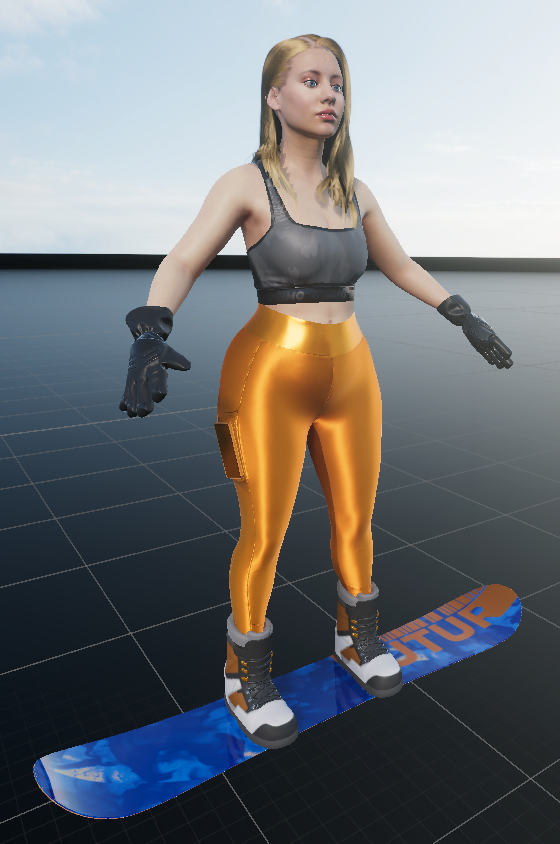 MastTwentySix's tweet photo. Test outfit variations for Skylar (potential name) in WIP Snowboarding game #unity #gamedev #ssx #ssxtricky #ssx3 #snowboarding https://t.co/PoAh5eTFMx