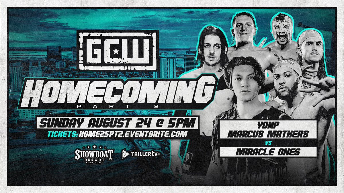 *HOMECOMING UPDATE*

Just Signed for Part 2:

YDmP
vs
MIRACLE ONES

Plus:
Parker/Takeda vs Danger/Sicko
Matt Tremont vs Bear Bronson
Ciclope vs JWM
+more

Get Tix:

8/23:
Home25Pt1.eventbrite.com

8/24:
Home25Pt2.eventbrite.com

Watch LIVE on <a href="/Triller_TV/">TrillerTV</a>+