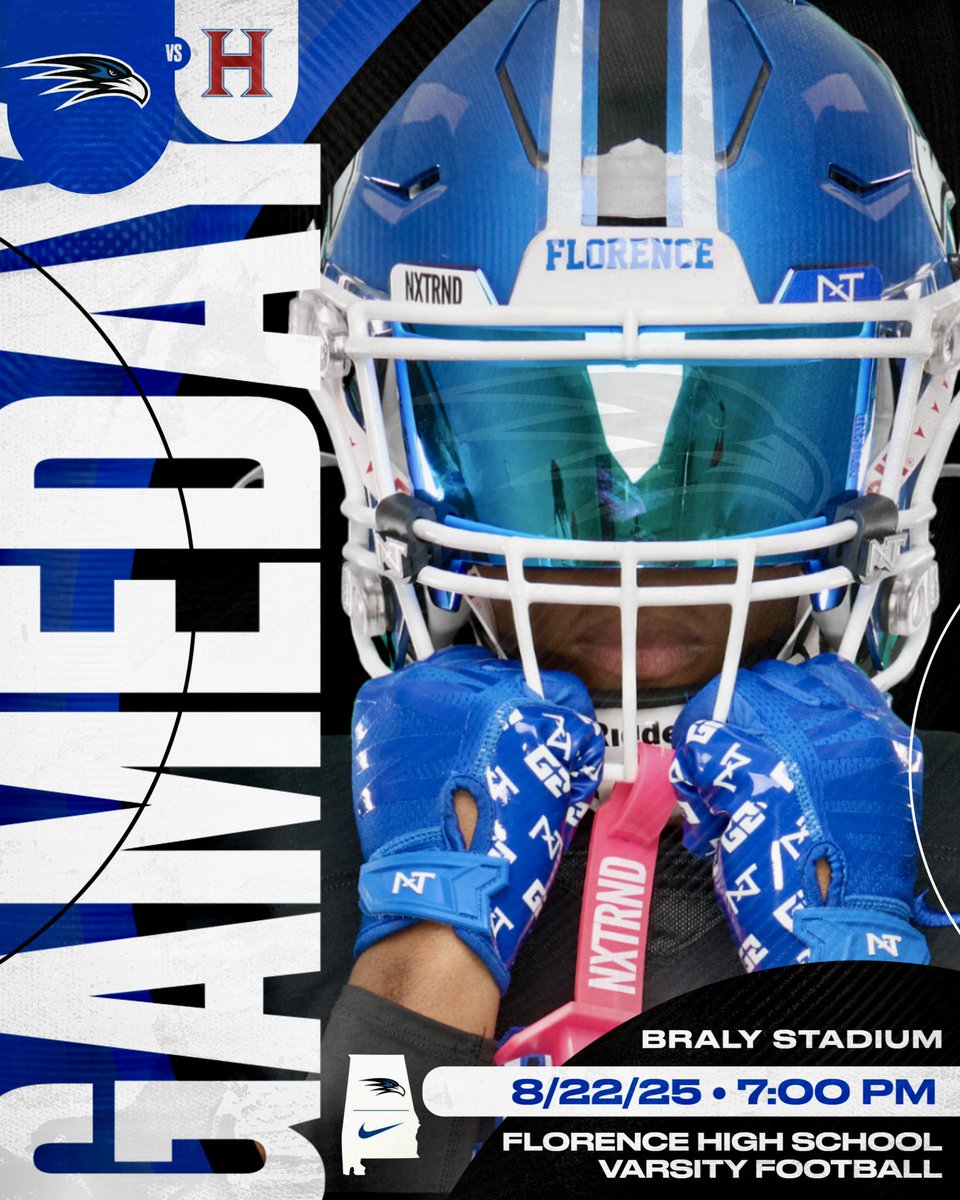 Florence High School Football 
📣Youth Night
🆚Hillcrest High School 
📆8.22.25
⌚️7:00PM Kickoff 
📍Braly Stadium 
🎟️GoFan.co 

#GoFalcons #WeAreFalcons #builtdifferent