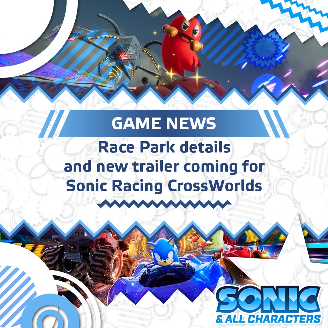 Tomorrow a new Sonic Racing CrossWorlds trailer is expected. And here are the first Race Park and other details:

- 6 unique game modes in the Park
- Custom races let you choose speed, tracks, items, and more

#Sonic #SonicTheHedgehog #SonicRacingCrossWorlds #SonicNews