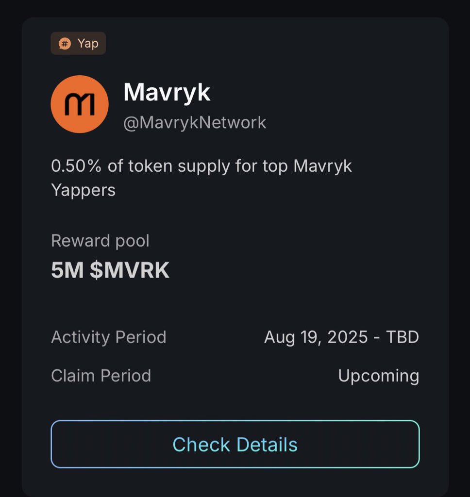 elfjokas (@elfjokas) on Twitter photo Another new campaign for <a href="/KaitoAI/">Kaito AI 🌊</a>. Mavryk!!
So, what is Mavryk Network? Let's take a look at it.
<a href="/MavrykNetwork/">Mavryk Network | Tokenizing $10B in RWAs</a> is a Layer 1 blockchain focused on tokenizing real-world assets (RWAs) like real estate and commodities, making them accessible in decentralized finance (DeFi). It Another new campaign for <a href="/KaitoAI/">Kaito AI 🌊</a>. Mavryk!!
So, what is Mavryk Network? Let's take a look at it.
<a href="/MavrykNetwork/">Mavryk Network | Tokenizing $10B in RWAs</a> is a Layer 1 blockchain focused on tokenizing real-world assets (RWAs) like real estate and commodities, making them accessible in decentralized finance (DeFi). It