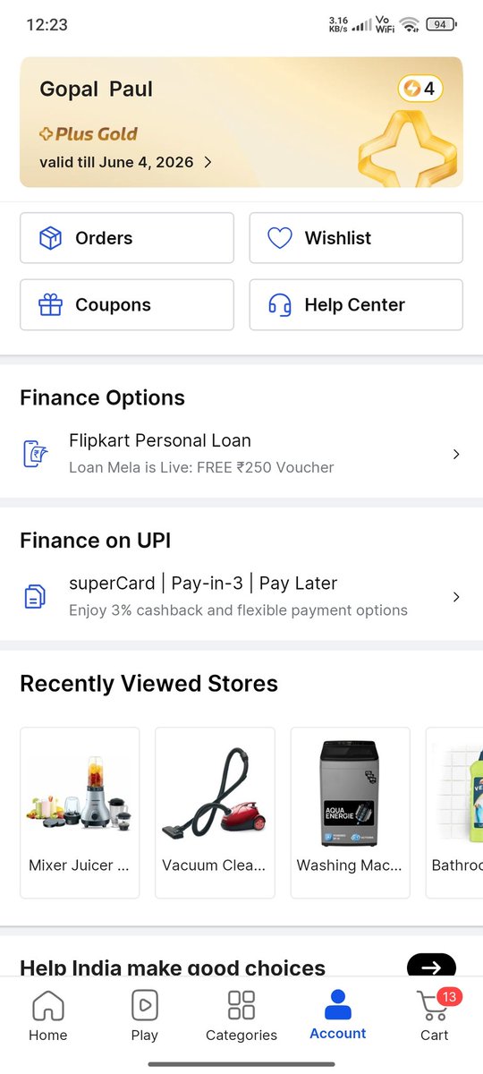 isomnath27's tweet photo. Same item different price 
Different account 
Explain please 🤯  
@Flipkart @flipkartsupport https://t.co/b6SRg7SN6a
