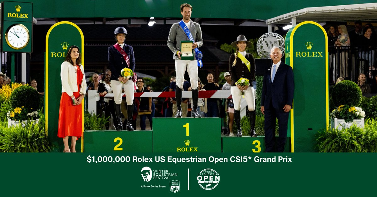 BREAKING NEWS: We are thrilled to announce that the prize money for the 2026 Rolex US Equestrian Open CSI5* Grand Prix will be raised to a record-breaking $1,000,000! To learn more, click here: bit.ly/4fIhgW1
#RolexSeriesEquestrian #USEqOpen #WEF2026