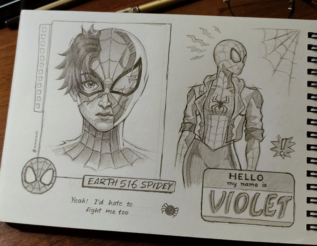 #Viarcane #Arcanefanart 

Was studying marvel rivals' art style recently and so I made this Spider-Vi sketch for #ButchViWeek