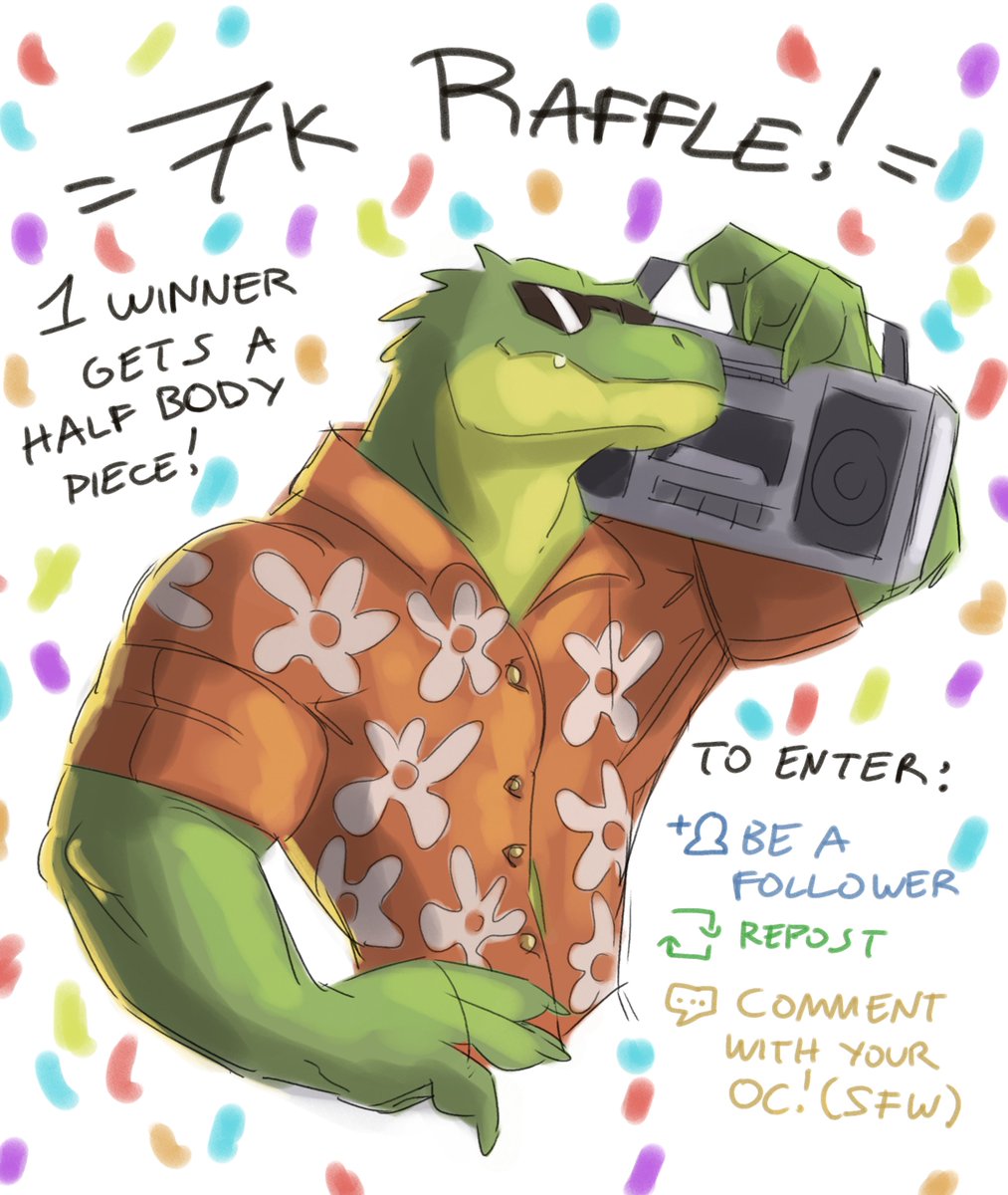 7000 Followers!! Thats huge! To celebrate I want to host a raffle! Rules below
Thank you guys for your support It motivates me to keep drawing and improving my art!
