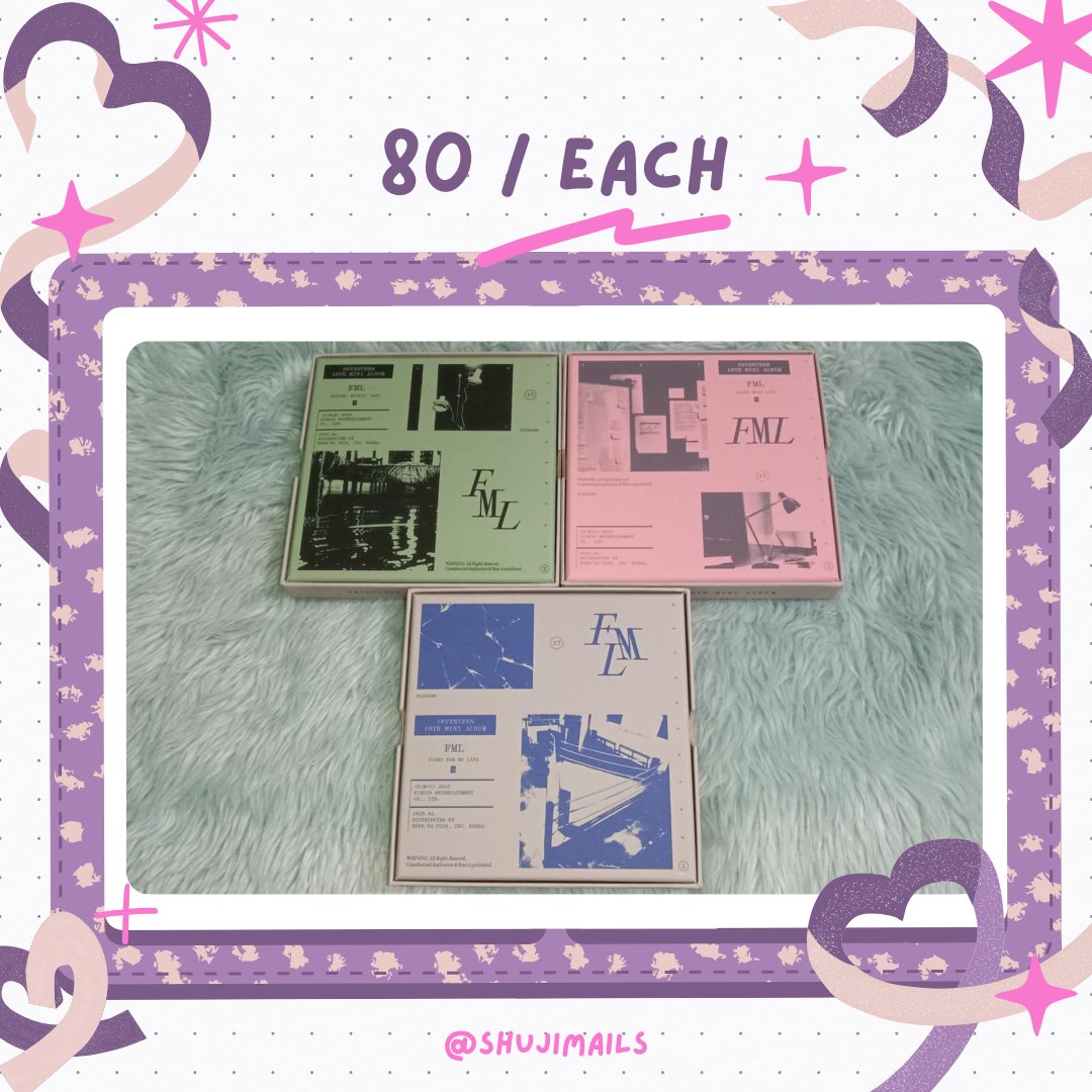 shujimails's tweet photo. ꒰ #shujibentables 🛒 ꒱

꒰ wts / lfb ph only ꒱

☆ prices on pic
☆ dop : payo / 2 days rsv
☆ rcbyt

— reply or dm to claim

— wts lfb ph seventeen svt photocards pc album scoups jeonghan joshua jun hoshi wonwoo woozi the8 mingyu dk seungkwan vernon dino https://t.co/Er3QmSQrGe