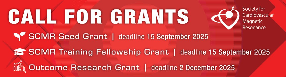 ✍️There is less than a month left to apply for SCMR's Seed Grant and Training Fellowship! Apply today for the chance to secure funding for your research or innovative project!

Learn more about how you can contribute to the field of CMR: bit.ly/41GAllC
#CMR #WhyCMR #SCMR