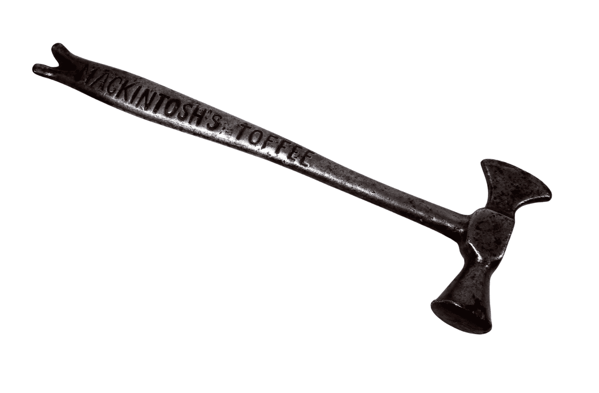 retonthenet's tweet image. Vintage Tool #Mackintosh Advertising Large #FishTail #ToffeeHammer Axe Breaker 1920s Suffragettes
 share.google/qhprObUH0bQCcm…