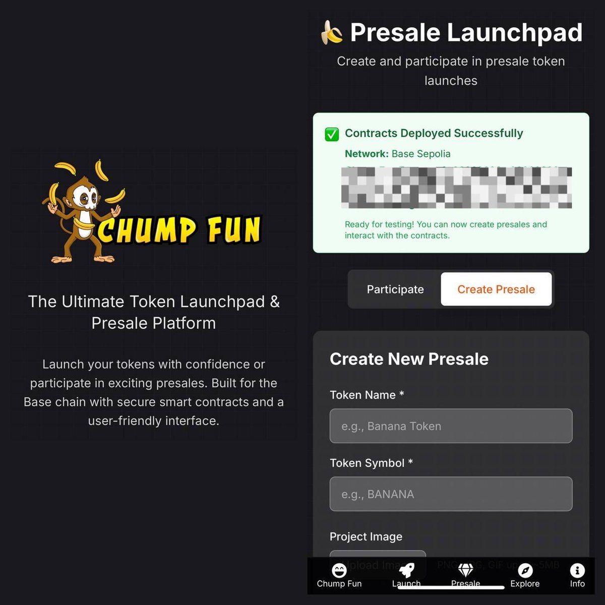 <a href="/CHUMP_FUN/">CHUMP FUN</a> is currently undergoing rigorous testing.

We are excited to be bringing ICO’s SOON to <a href="/base/">Base</a> 🤝 

Raise capital quickly for your future project globally with safe, secure, optimized smart contracts on #base. 

We are just getting started.

$CHUMP

#crypto #cryptonews
