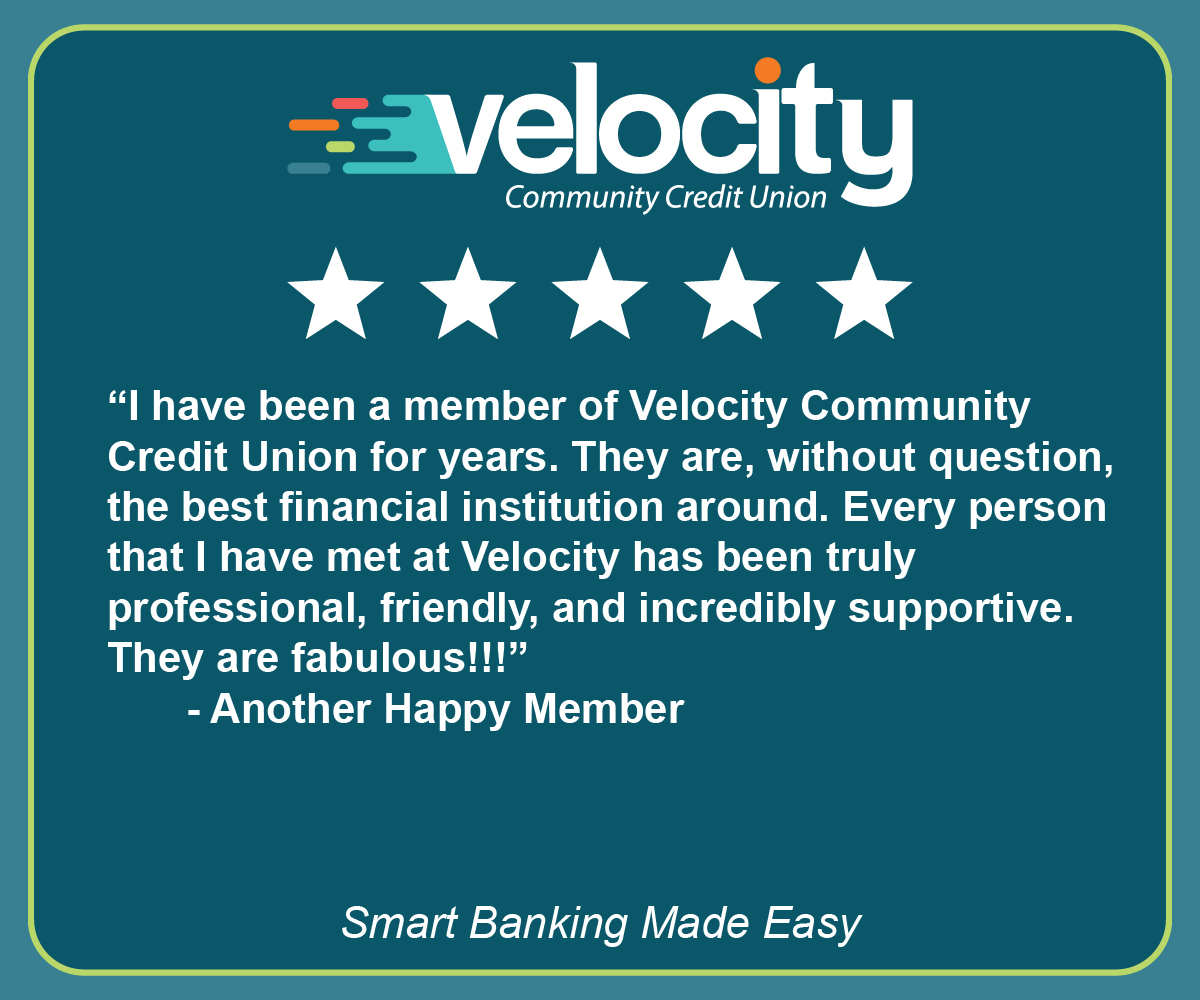 We love hearing from our members—especially when they make our day like this!
Thank you for the kind words and continued trust in Velocity! 💚
We’re proud to be part of your financial journey.

#TestimonialTuesday #VelocityCCU #CreditUnion #MemberFocused #PalmBeachCounty