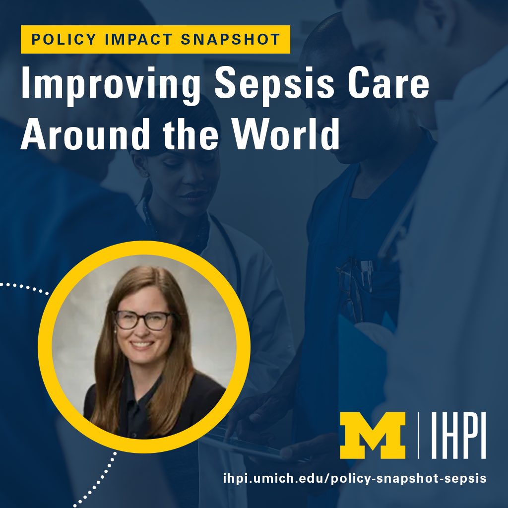 UM_IHPI's tweet image. Each year, #sepsis claims 350K+ lives in the U.S. alone.

Hallie Prescott of @UMIntMed is working to improve sepsis care worldwide through research, collaboration and leadership in shaping lifesaving clinical guidelines. Read about her impactful work: ihpi.umich.edu/news-events/ne…
