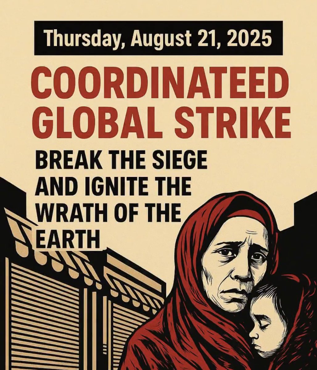 21 Ağustos Perşembe günü, dünya çapında Gazze için şu ana kadar yapılan en büyük grev gerçekleştirilecek. 

O gün hayatın ve özellikle tüketimin tamamen durdurulması büyük önem taşıyor.

Tarih oldukça yaklaşmış iken lütfen duymayanlara duyurunuz.

 #StrikeForGaza21Aug