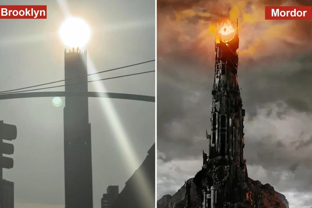 Crowds wowed by stunning astronomical event ‘Sauronhenge’ featuring ‘evil’ NYC tower trib.al/eez6rDD
