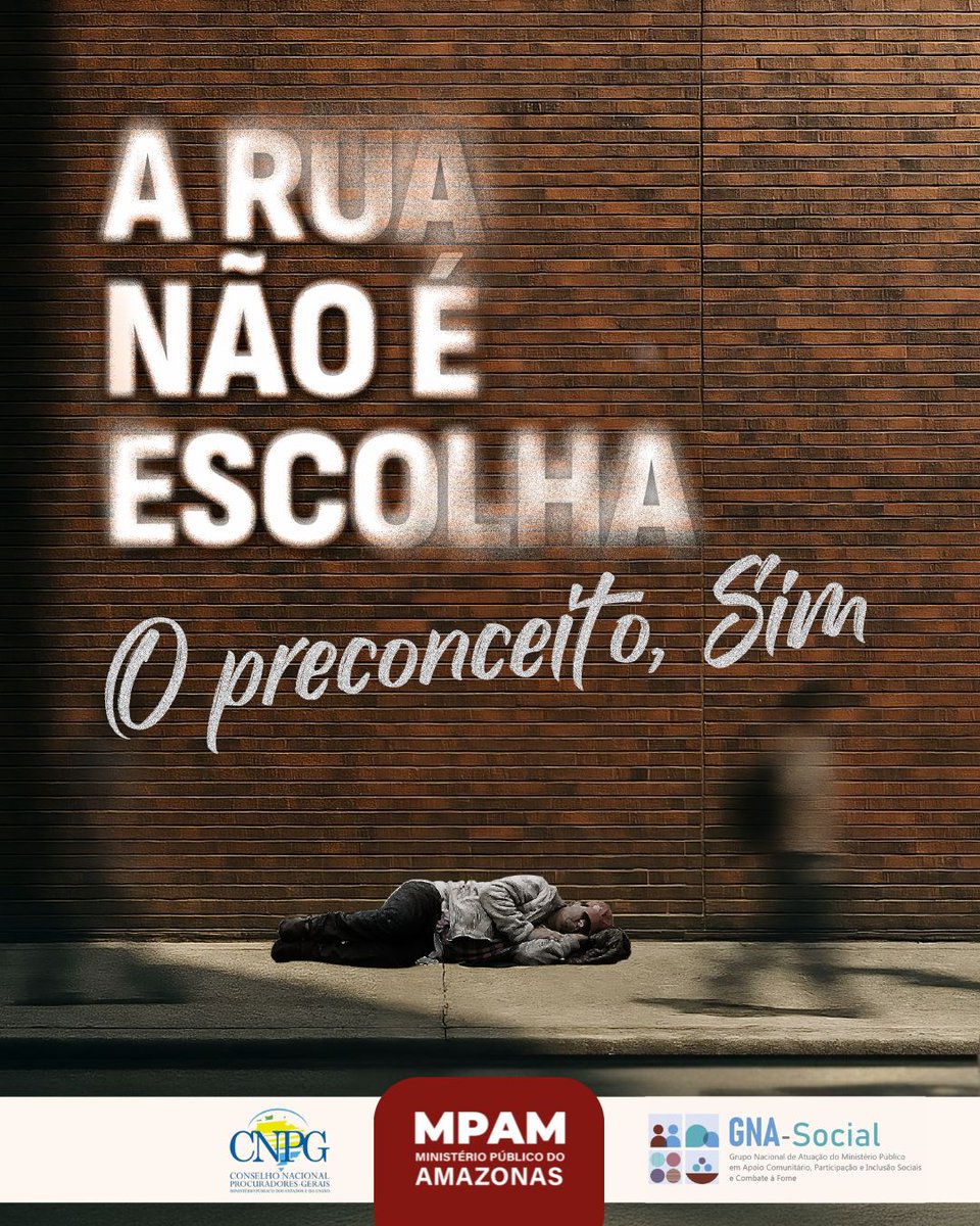 MP_Amazonas's tweet image. A Rua Não é Escolha: O MPAM reafirma seu compromisso em garantir respeito, proteção e direitos para todas as pessoas em situação de rua. Juntos, promovemos inclusão, justiça e a valorização da vida humana.

#RespeitoParaTodos #MPAM #InclusãoSocial #PopulaçãoEmSituaçãoDeRua