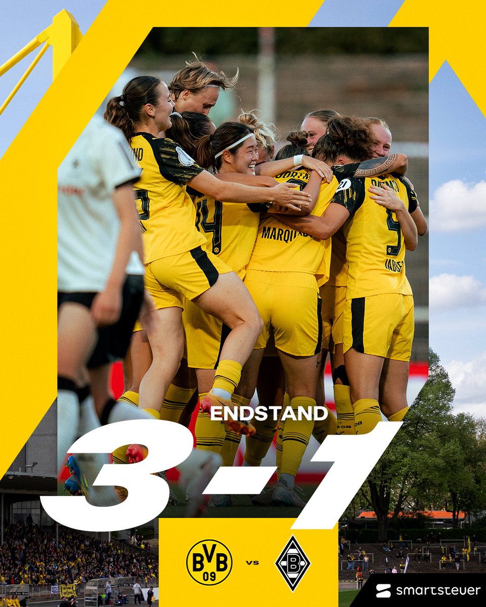 <a href="/SkySportDE/">Sky Sport</a> Schlusspfiff in der Roten Erde! Unsere Frauen gewinnen das Spiel gegen Mönchengladbach mit 3:1 und stehen in der nächsten Runde des DFB-Pokals! 💪 Glückwünsch, Mädels! 👏