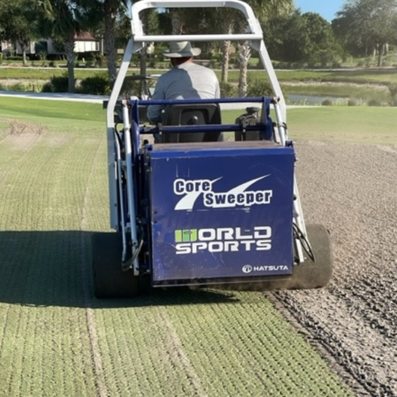WorldSportsCo's tweet photo. Zoom in on precision. 🔍

The Core Sweeper leaves nothing behind — delivering a clean, smooth surface after aeration with unmatched efficiency.

Every detail matters when it comes to high-performance turf.