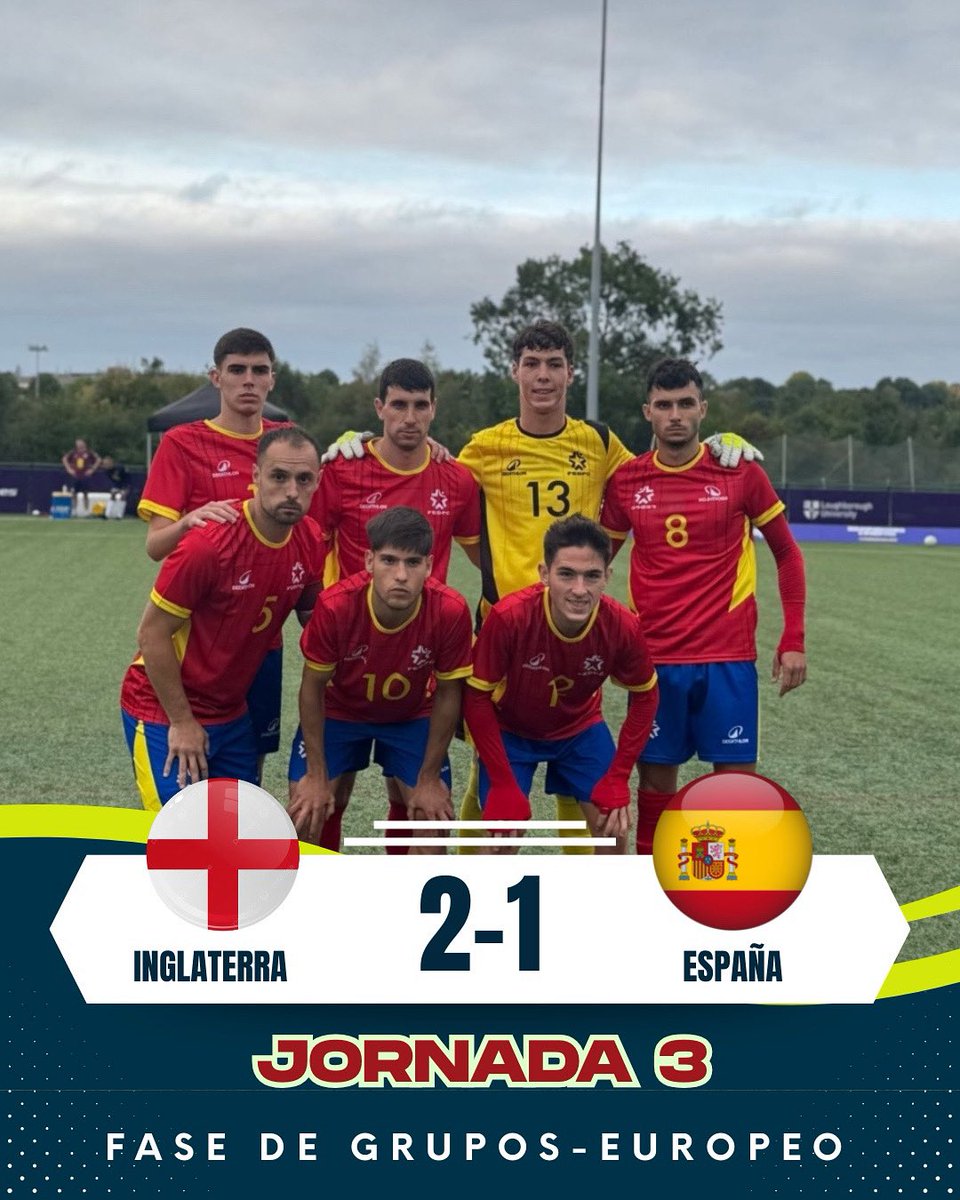 😣¡NO PUDO SER!

🏴󠁧󠁢󠁥󠁮󠁧󠁿 2-1 🇪🇸

👏El combinado de Aitor Ariño lo dejó ABSOLUTAMENTE TODO para avanzar a semifinales, pero la suerte cayó del lado de Inglaterra en los momentos claves del choque. 

🥹ORGULLOSOS de todo el ESFUERZO del EQUIPO 

#TeamEsp 🇪🇸
