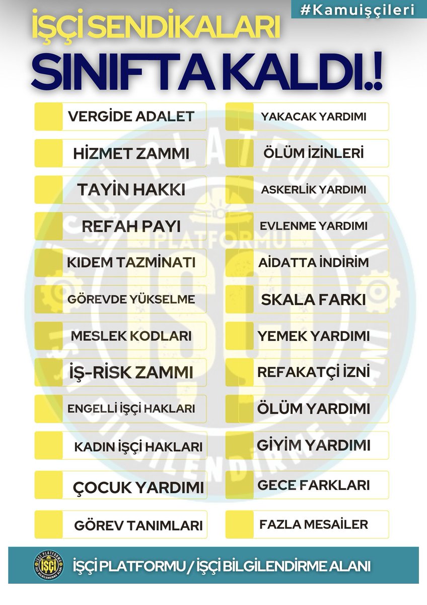 06isciplatformu's tweet photo. @Kahramn0038 İşçiSendikaları SınıftaKaldı https://t.co/nf56KomurC