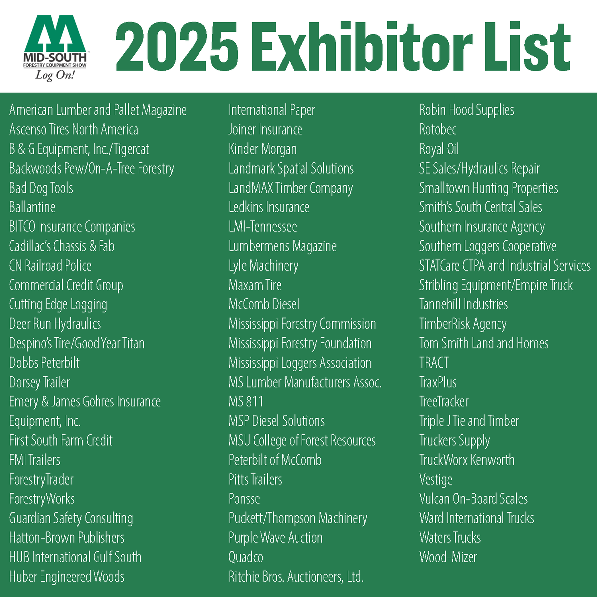 Mid-South Forestry Equipment Show tweet media