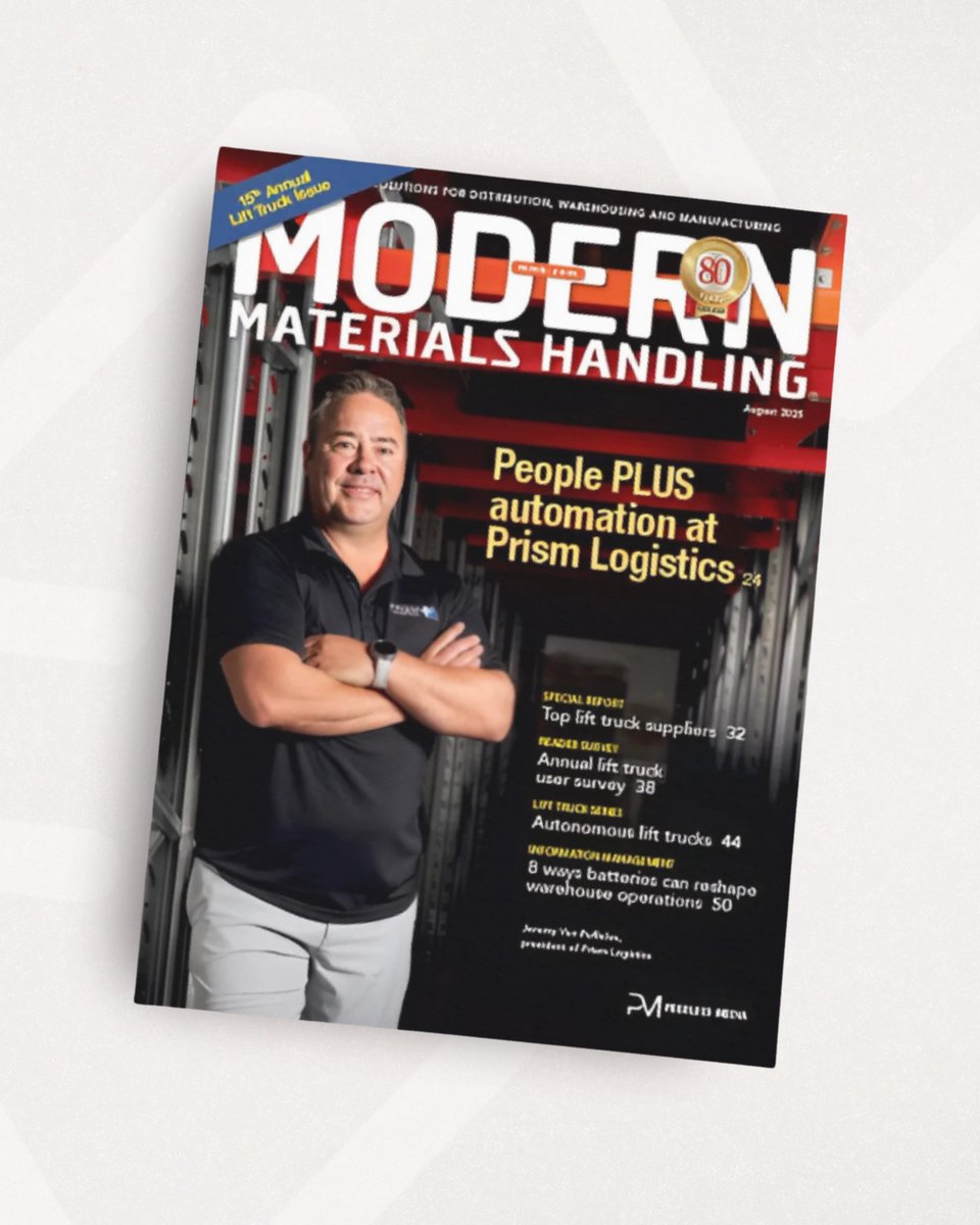 radioshuttle's tweet photo. Radioshuttle™ on the cover of MMH for Prism!

→ 60% reduction in operator time for bulk storage put-away !!!
→ 2,900+ pallet capacity in a 4-level, 74-lane configuration
→ Greater density without the need for aisles
→ Operators freed for higher-value tasks

TY @RaymondCorp https://t.co/eTWAqEJINw