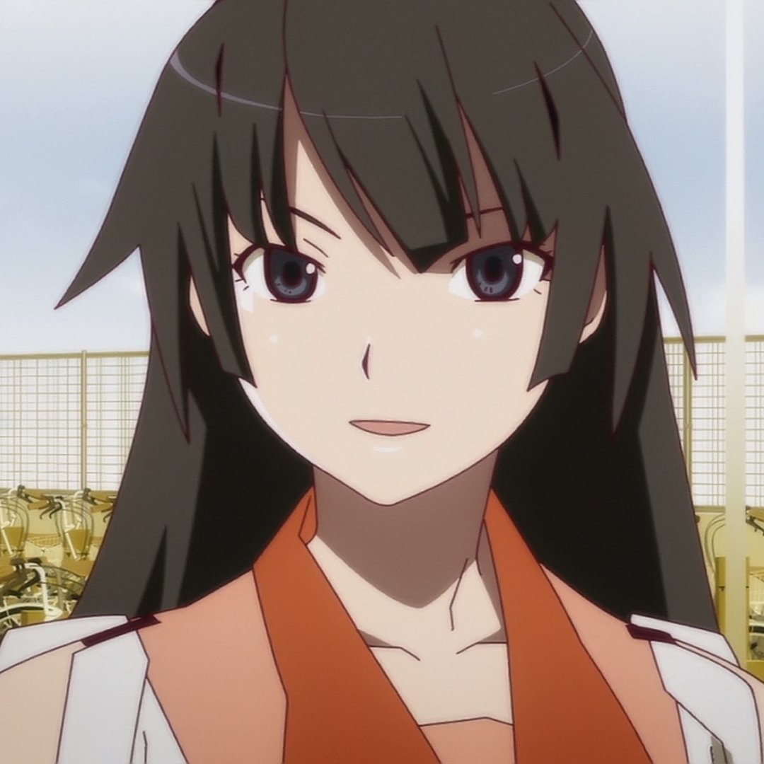 Too__Pac's tweet photo. Hitagi Senjougahara with her original hair color from the Light Novel https://t.co/8rXxxpzUpo